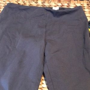 Dark grey legging type or riding pant. Soft fabric